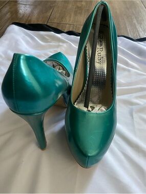 Teal High Heel Pumps - Women's Teal Platform Stilettos